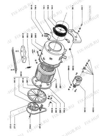 Взрыв-схема стиральной машины Whirlpool AWG 336 - Схема узла