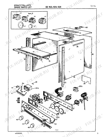 Взрыв-схема плиты (духовки) Gaggenau EE658204 - Схема узла 06