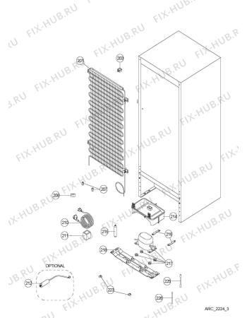 Схема №1 WTE22112 W с изображением Шарнир для холодильной камеры Whirlpool 480132103193