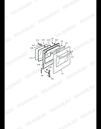 Взрыв-схема плиты (духовки) DELONGHI TGVX 664 A - Схема узла 3