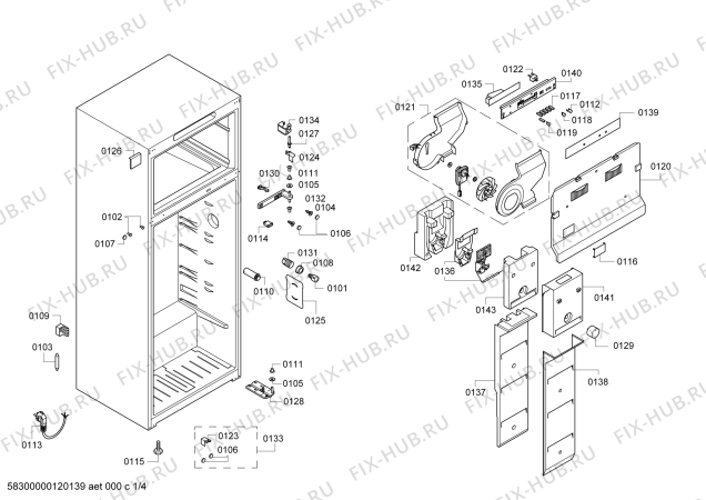 Схема №2 KDN40V60 с изображением Крышка для холодильной камеры Bosch 00662648