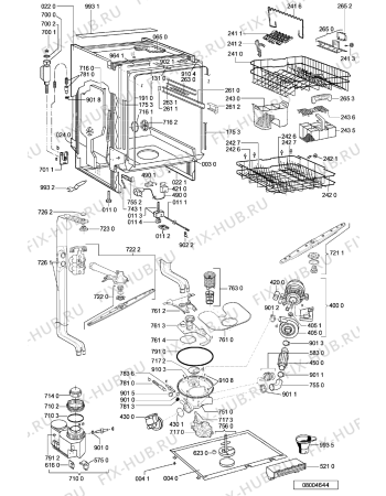 Схема №1 ADG 8836/1 IX с изображением Обшивка для электропосудомоечной машины Whirlpool 481245373264