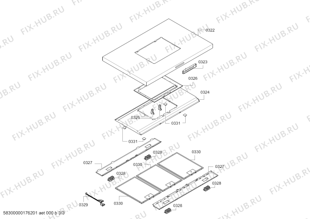 Взрыв-схема вытяжки Bosch DIB091E50 Bosch - Схема узла 03