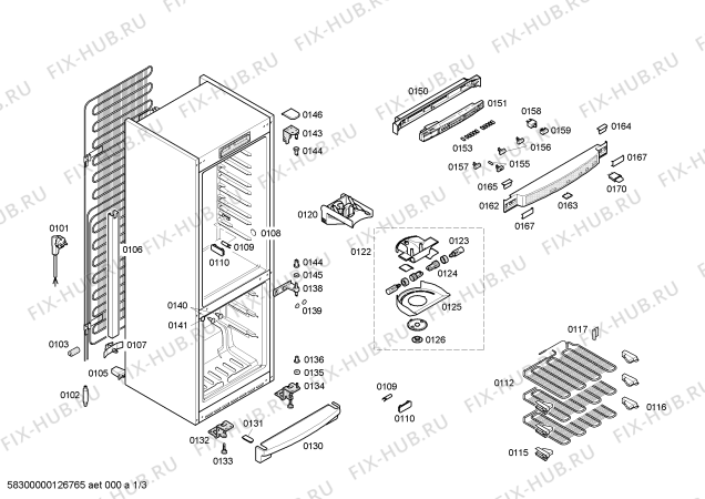 Схема №1 KG36SV70 с изображением Дверь для холодильника Siemens 00244461