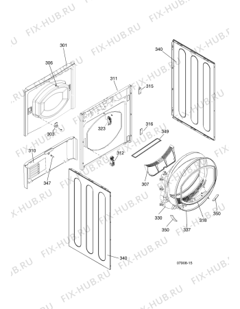 Схема №1 STC407WBUK (F089059) с изображением Декоративная панель для стиральной машины Indesit C00513089