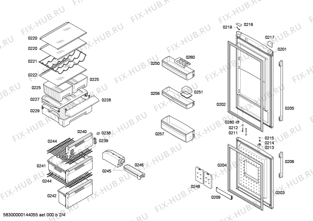 Схема №1 K5870X3 с изображением Клапан для холодильника Bosch 00677350