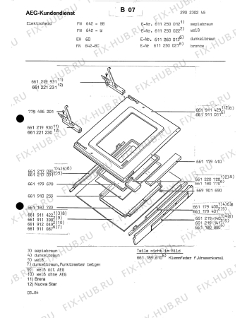 Взрыв-схема плиты (духовки) Aeg FN 642 SB - Схема узла Section2