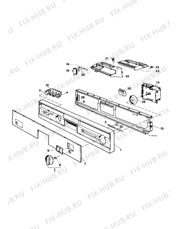 Взрыв-схема посудомоечной машины Electrolux BW306 - Схема узла Command panel 037