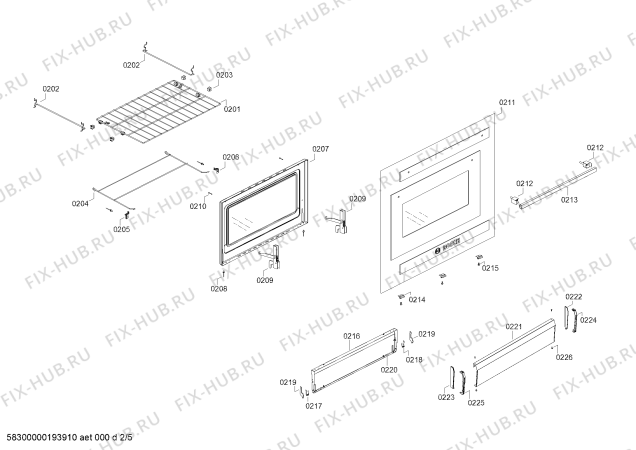 Взрыв-схема плиты (духовки) Bosch HSK34I31SC HSK34I31SC Cocina a gas Bosch Inox - Схема узла 02