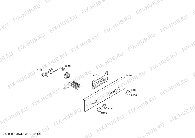 Схема №3 3HF504BP с изображением Ручка выбора температуры для плиты (духовки) Bosch 00606845