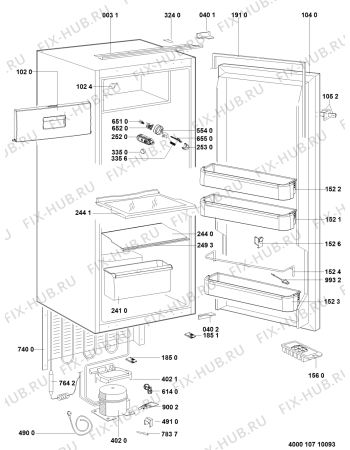 Схема №1 ARG 763/A+/1 с изображением Запчасть для холодильной камеры Whirlpool 481010667796