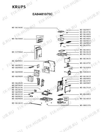 Схема №3 EA844830/70C с изображением Крышка для электрокофемашины Krups MS-0A14792