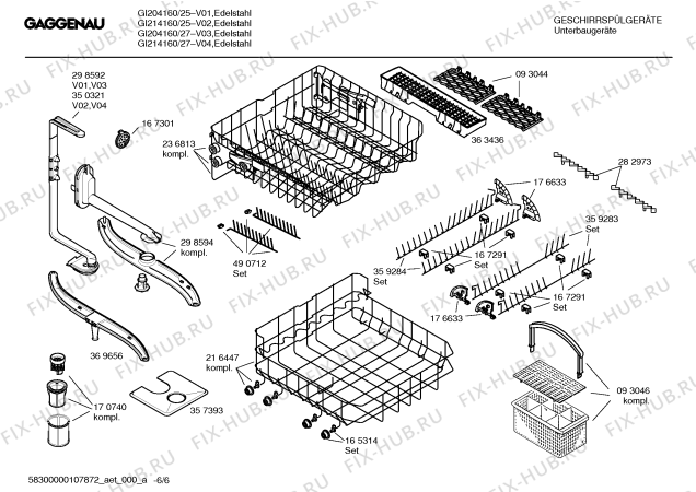 Схема №5 GI214160 с изображением Краткая инструкция для посудомоечной машины Bosch 00588587
