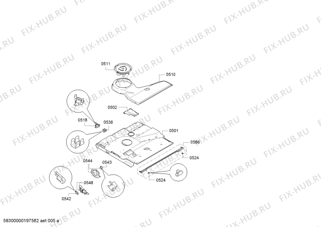 Схема №3 B88VT68N0 с изображением Фланец для плиты (духовки) Bosch 11018047