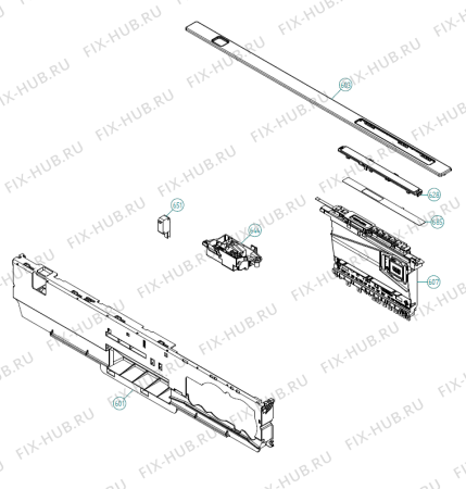 Взрыв-схема посудомоечной машины Asko D5554 IL   -Stainless (401563, DW90.2) - Схема узла 06