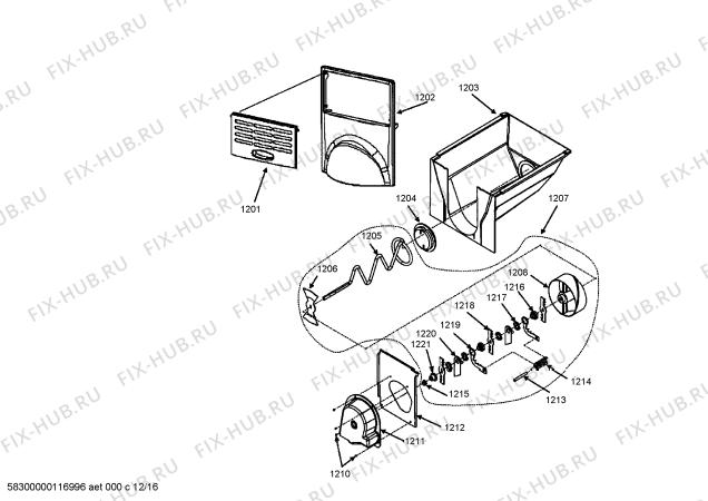 Схема №10 RS495300 с изображением Корпус для холодильника Bosch 00603283