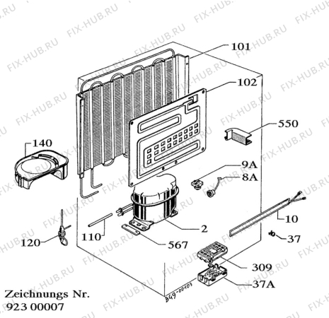 Взрыв-схема холодильника Electrolux KSE1676 - Схема узла Functional parts