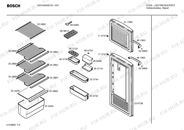 Взрыв-схема холодильника Bosch KSV2404IE - Схема узла 02