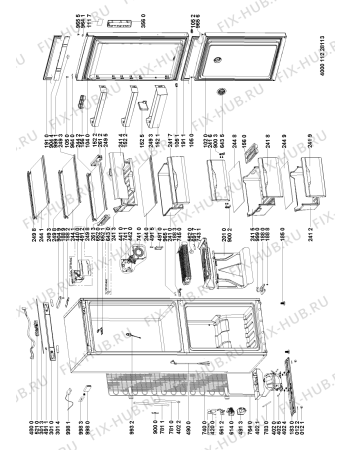 Схема №1 LI8 FF2O X B с изображением Дверь для холодильной камеры Whirlpool 481011169297