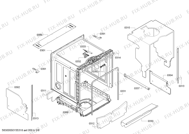Схема №5 BMA3150EA с изображением Панель управления для посудомоечной машины Bosch 00705269