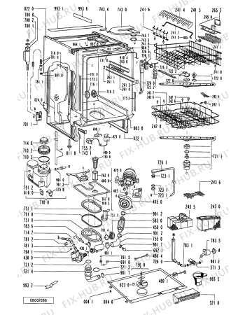 Схема №2 ADG 6966 WHM с изображением Обшивка для посудомоечной машины Whirlpool 481245371128