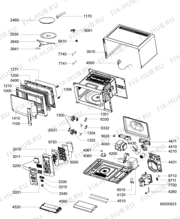 Схема №1 VT 265/WH с изображением Панель управления для микроволновки Whirlpool 480120100962