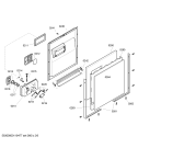 Схема №4 SGU45M15EU с изображением Передняя панель для посудомойки Bosch 00449467