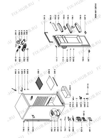 Схема №1 ARC 1330 с изображением Элемент корпуса для холодильника Whirlpool 481245228672