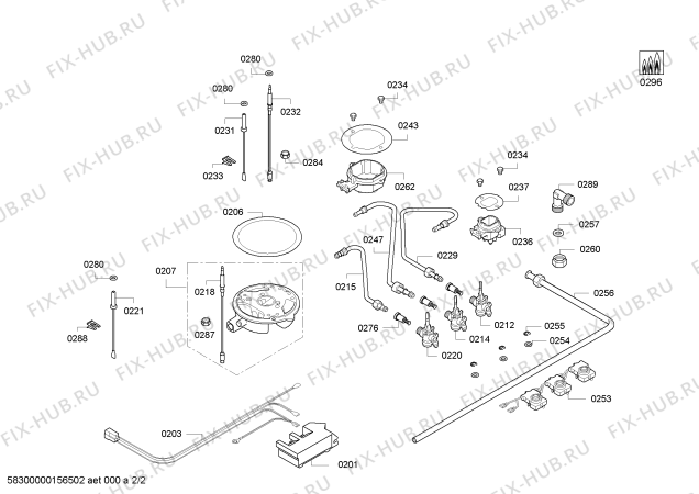 Взрыв-схема плиты (духовки) Bosch PPC616B21E 2G+1W BOSCH T60F-2011 - Схема узла 02
