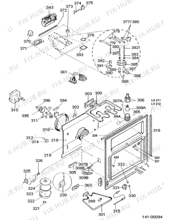 Взрыв-схема плиты (духовки) Electrolux CO6580WS - Схема узла H20 Oven primary (large) D