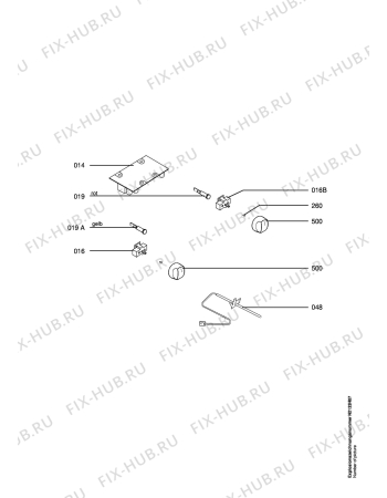 Взрыв-схема плиты (духовки) Aeg CB3040-1-W - Схема узла Functional parts 267