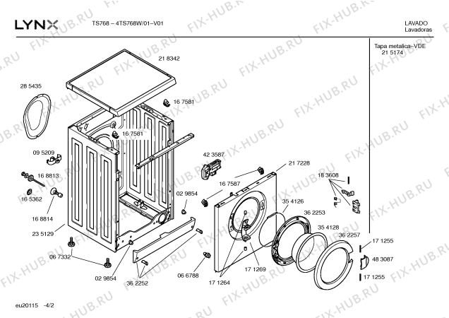Схема №3 4TS716E TS716 с изображением Инструкция по эксплуатации для стиральной машины Bosch 00588330