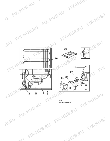 Взрыв-схема холодильника Zanussi ZF911W - Схема узла C10 Cold, users manual