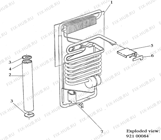 Взрыв-схема холодильника Electrolux RA2254 - Схема узла Cooling generator
