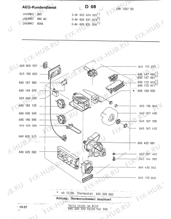 Взрыв-схема стиральной машины Aeg LAV980 WS - Схема узла Section5