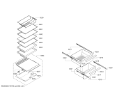 Схема №3 KI81RAF30G с изображением Поднос для холодильной камеры Siemens 00747540