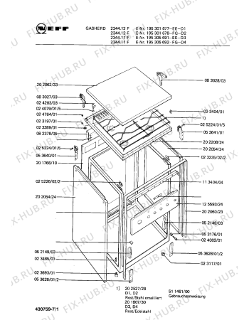 Схема №4 195304931 2344.11HEWS с изображением Розетка для электропечи Bosch 00053884