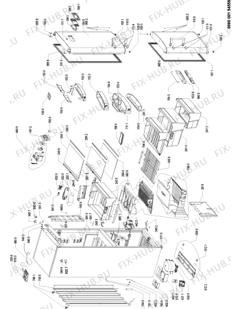 Схема №1 WBC3545 A+NFCXL с изображением Дверка для холодильника Whirlpool 480132102084