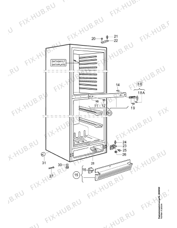 Взрыв-схема холодильника Aeg S2549-4KG - Схема узла Housing 001