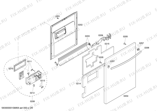 Схема №3 SHY99A06UC Apexx с изображением Кабель для электропосудомоечной машины Bosch 00498344