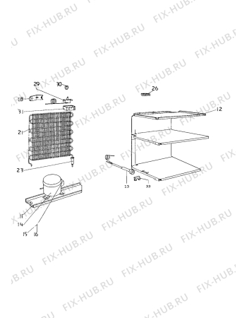 Взрыв-схема холодильника Acec SVC1204 - Схема узла Cooling system 017