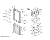 Схема №3 KGV36V70SD с изображением Дверь для холодильника Bosch 00244782