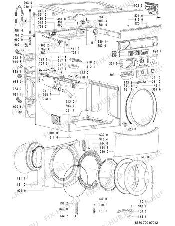 Схема №2 720 BQ/CR с изображением Декоративная панель для стиральной машины Whirlpool 481245217648