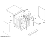 Схема №3 SMS40E28EU с изображением Передняя панель для посудомоечной машины Bosch 00675345