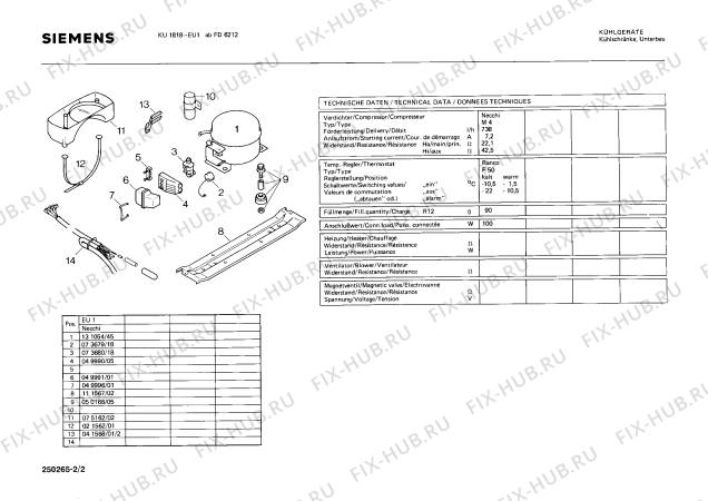 Схема №2 KE1828 с изображением Клапан для холодильника Siemens 00080368