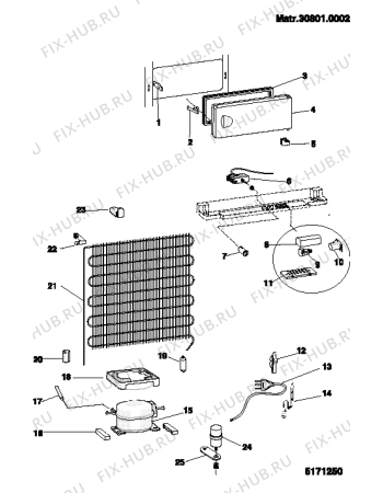 Взрыв-схема холодильника Hotpoint-Ariston MFAA1TK (F079773) - Схема узла