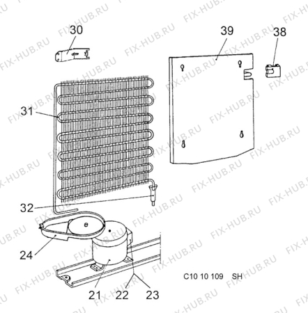 Взрыв-схема холодильника Atlas SKC7-240 - Схема узла C10 Cold, users manual