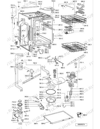 Схема №2 GSFH 1431 WS с изображением Обшивка для посудомоечной машины Whirlpool 481245372729