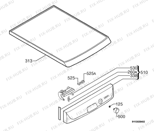 Взрыв-схема посудомоечной машины Electrolux ESF43011 - Схема узла Command panel 037