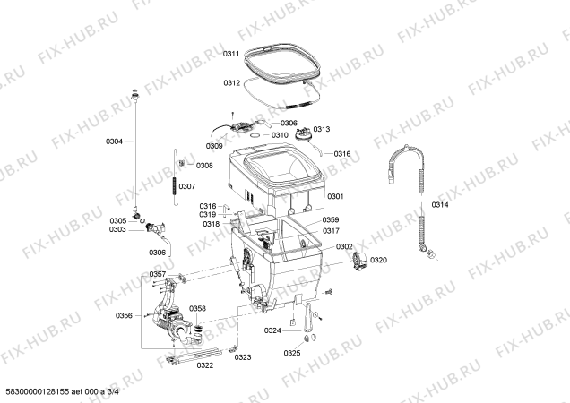 Схема №2 WOT26540NL с изображением Панель управления для стиралки Bosch 00645118